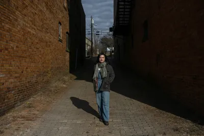 Tiff Piko, coordinator of maker markets for Ohio Winding Road in Shawnee, OH on December 21, 2023. Tiff Piko is a designer, educator, and farmer in Appalachia Ohio.  In 2019 she became the first woman to run for mayor in her hometown of Lancaster, Ohio. Running a zero-dollar grassroots campaign designed to get more people involved in local politics.